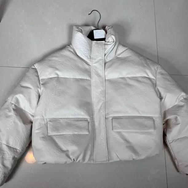 冬季短款立领绵羊皮羽绒服