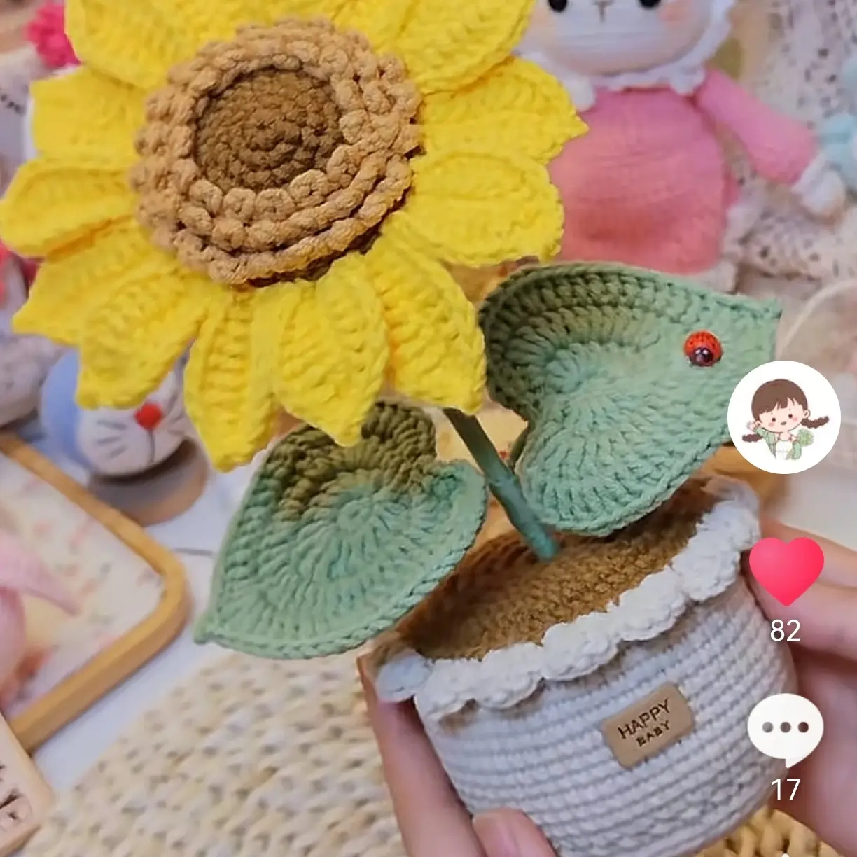 【叶子直播改价链接】创意玩偶钩织纯手工钩织挂件
