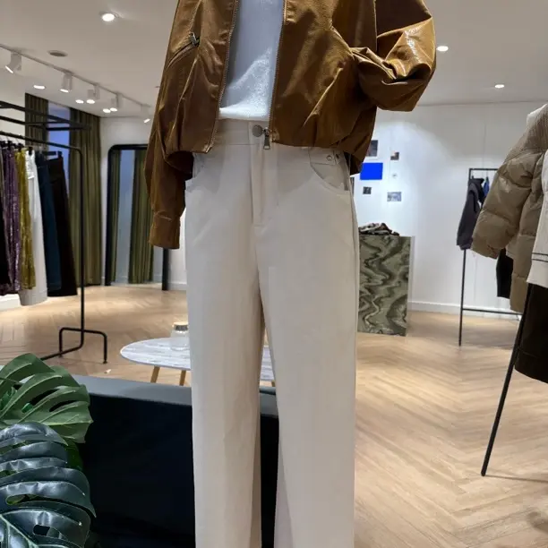 冬季高腰阔腿百搭显瘦直筒休闲裤