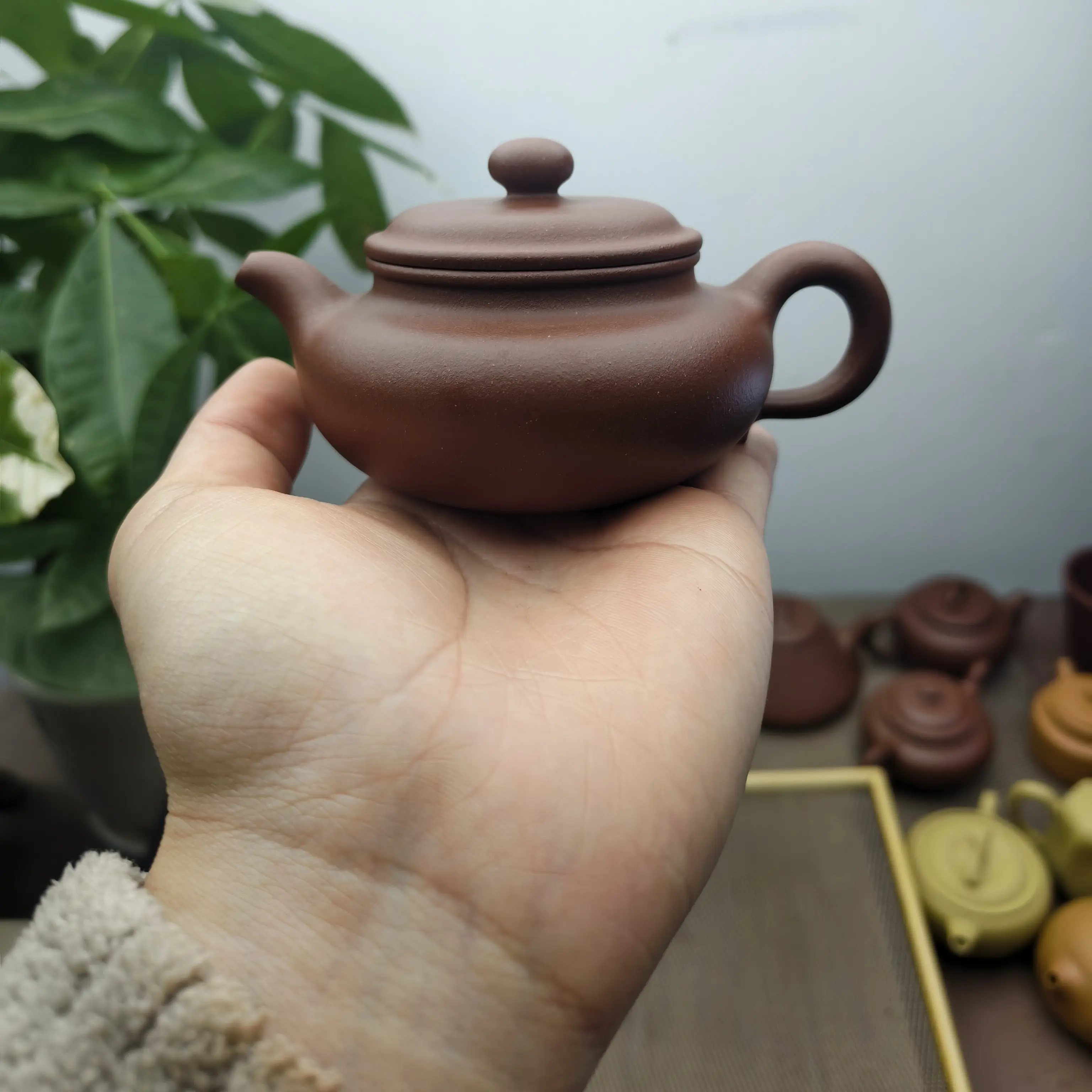 原矿紫泥精工半手工仿古紫砂壶容量210cc