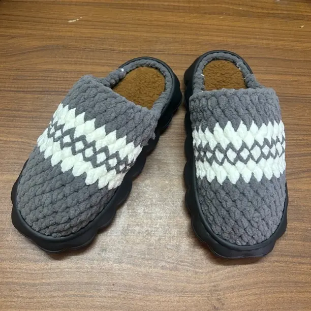 手工DIY编织拖鞋材料包冰条线云朵底防滑耐磨秋冬季室内