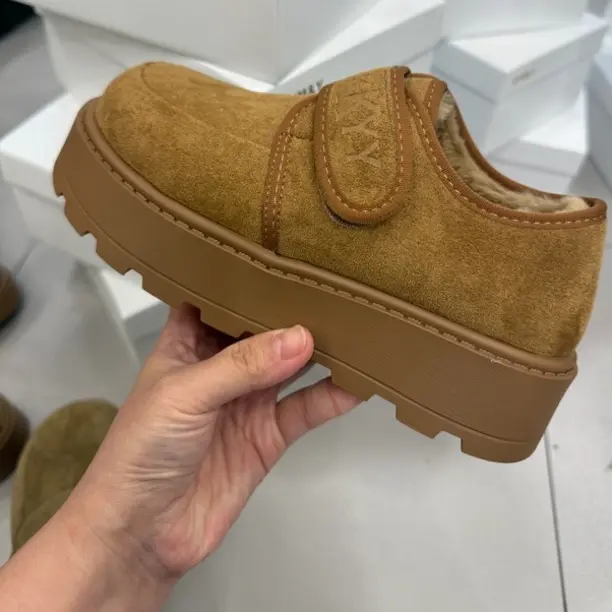 冬季厚底增高一脚蹬舒适休闲勃肯鞋