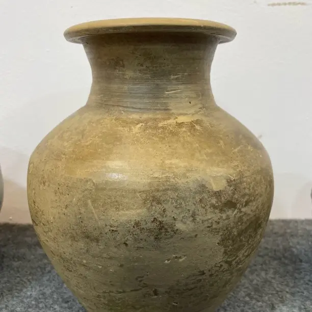 中式手工粗陶花瓶客厅民宿装饰插花花器
