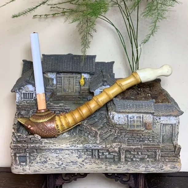 非遗手工竹根烟斗