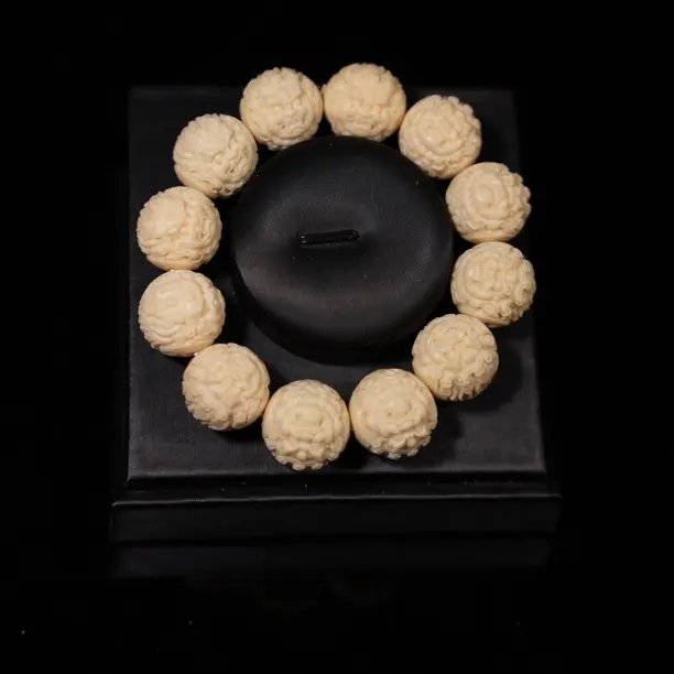 大黑天手串象牙果根雕文玩盘玩20mm