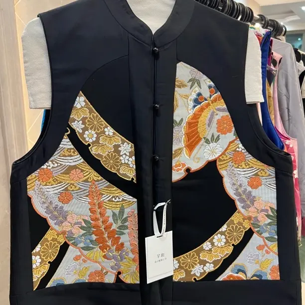 孤品正绢工艺新中式国风重工刺绣女款提花无袖秋冬百搭马甲上衣