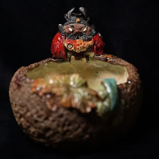 轶梵原作孤品钟馗水洗