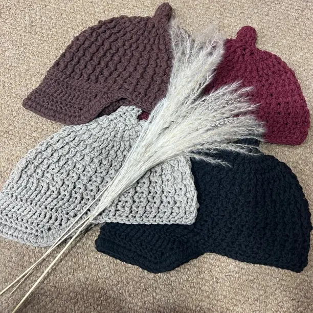 麻线手工纯色棒球帽 大檐