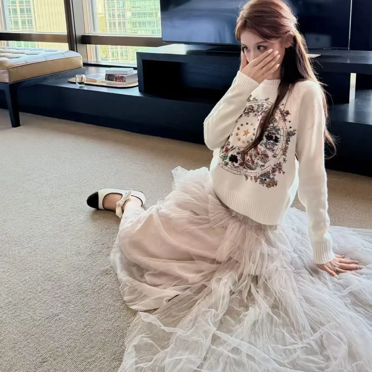 （小可轻奢）秋冬高端定制女装小香风毛衣