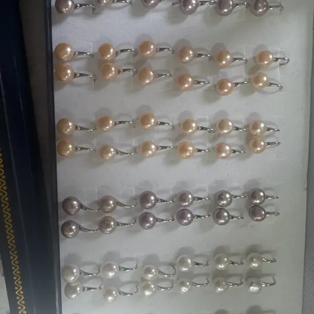 S925银8-9点位珍珠高跟鞋