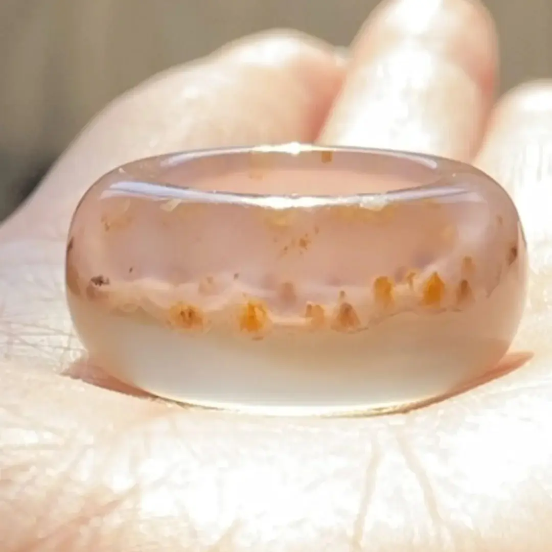 巴西精美紫金花开戒圈独特配饰直径17.17宽13厚6.2不退不换