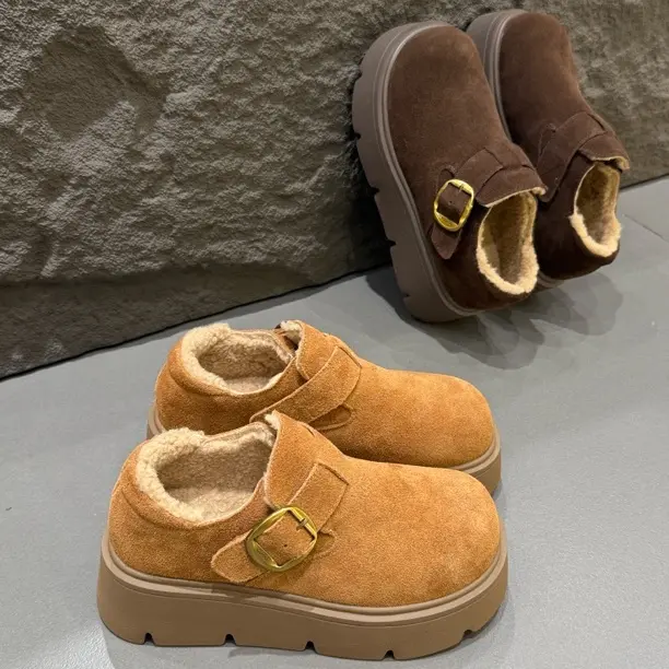 vivian（5.5cm）实体店真皮厚底勃肯鞋