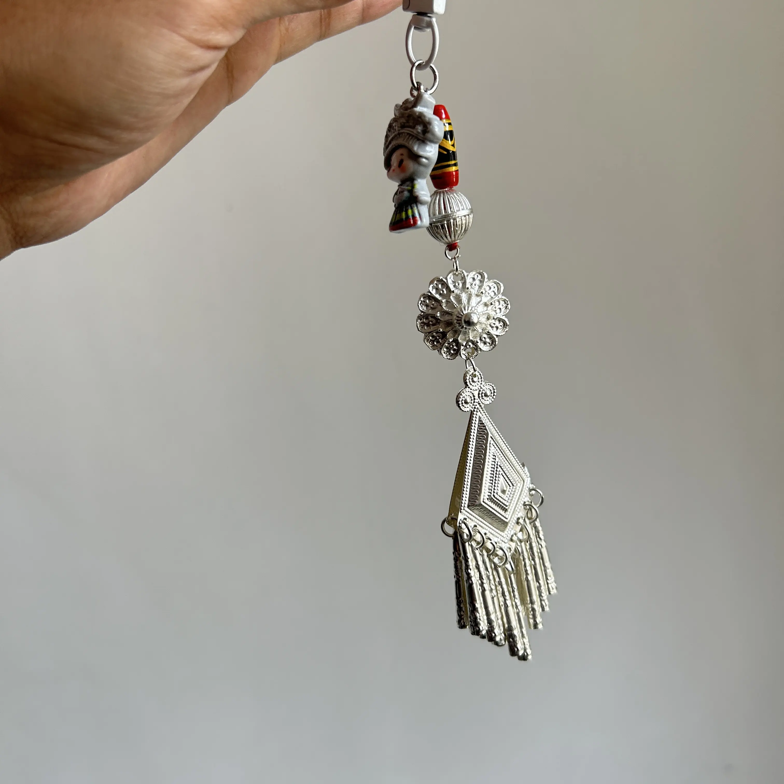 民族风法式纯手工钥匙扣复古风装饰性强可作钥匙配饰