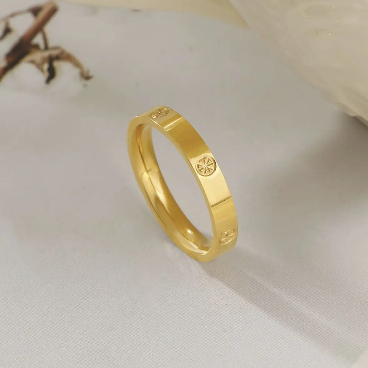 钛钢戒指 钛钢米字 不掉色轻奢高级感简约大气百搭小众设计