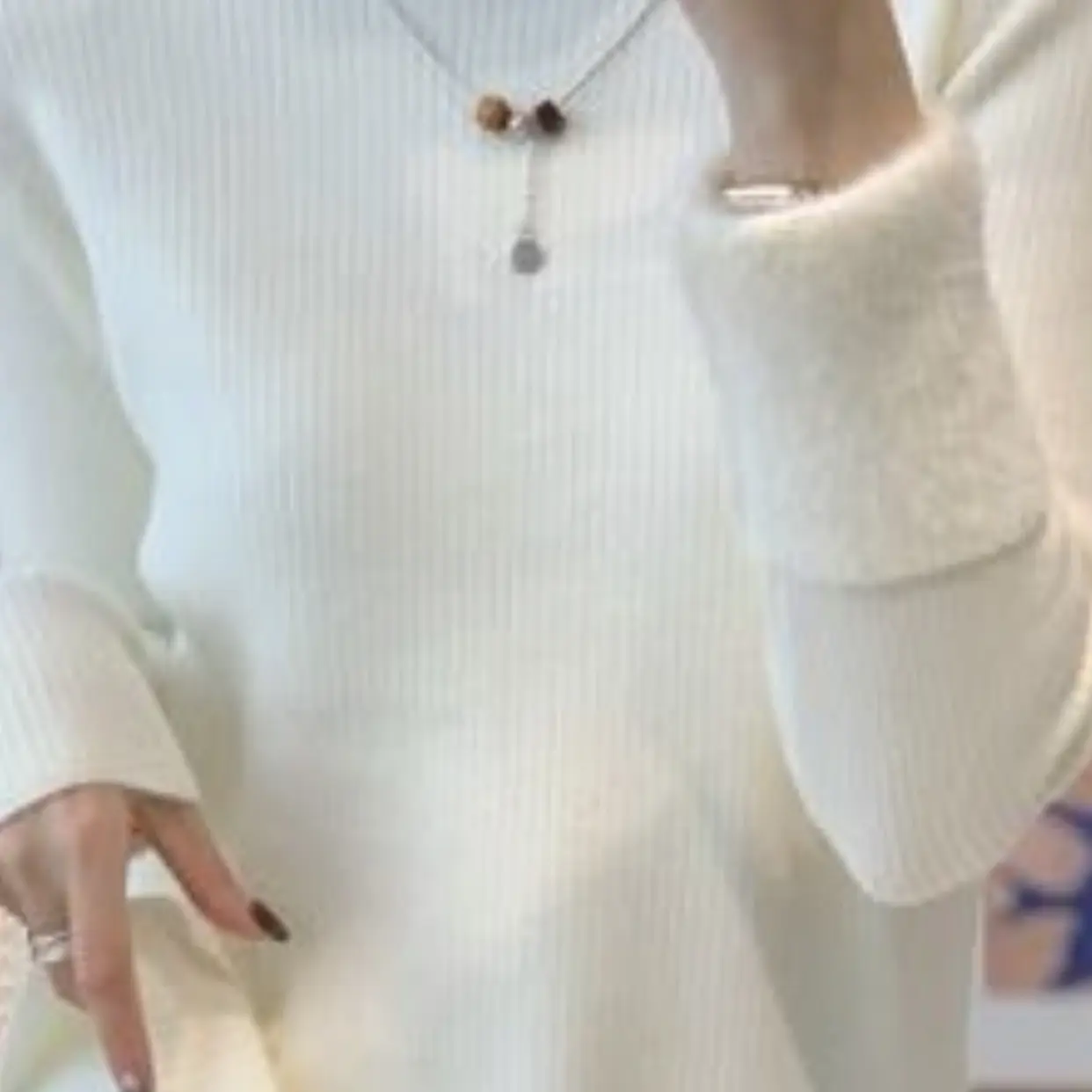 【黄小妹】加绒打底针织半高领加绒打底衫女秋冬季加绒加厚内搭