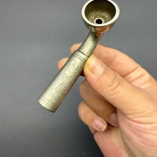 白铜雕花白铜烟锅红木烟杆玛瑙烟嘴老式旱烟袋传统烟具男士烟斗