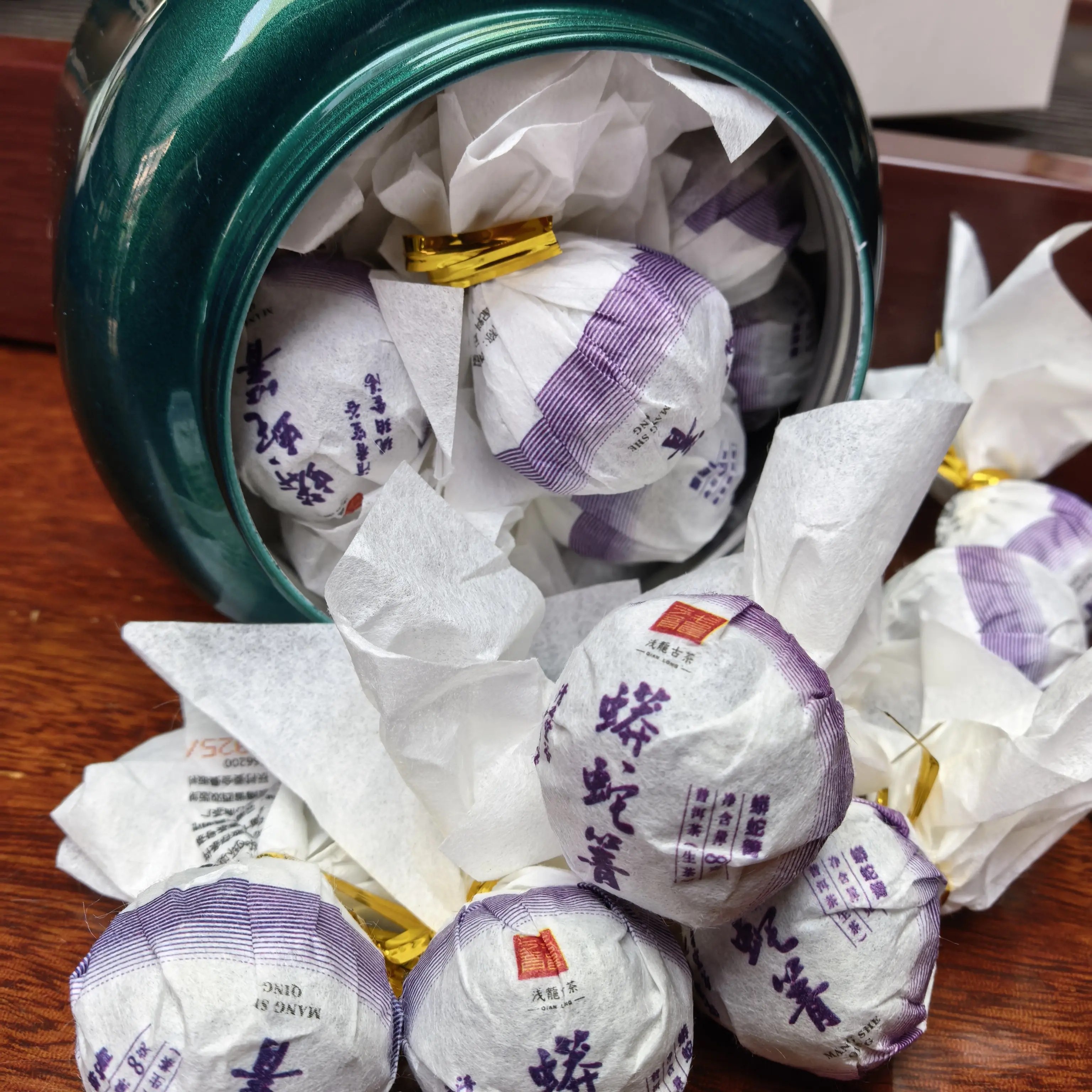 云南普洱茶龙珠生茶沱茶2025年蟒蛇箐龙珠生沱山野韵150克便携