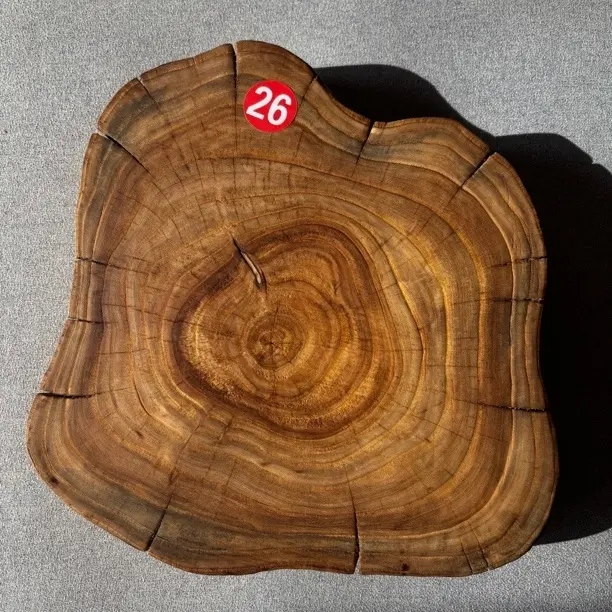 26尺寸35*31*5榆木原木板手工diy茶盘摆件木墩茶台干泡台