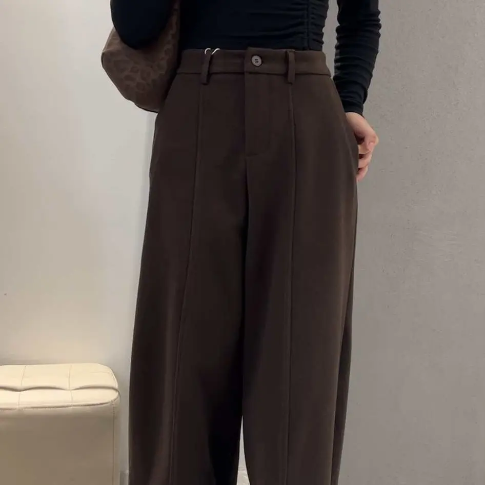 衣凡8899   9899毛呢高腰宽松显瘦休闲直筒阔腿裤秋冬