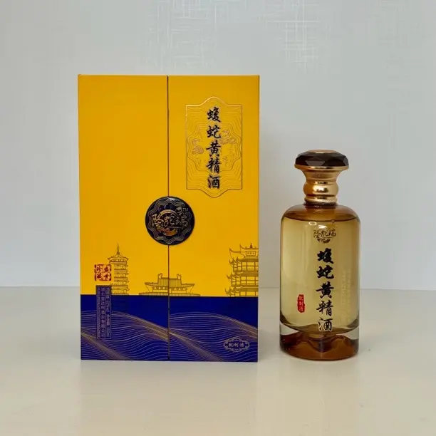 隆蛇瑞 蝮蛇黄精酒（礼品装500ml6瓶）送茶精品茶叶一盒
