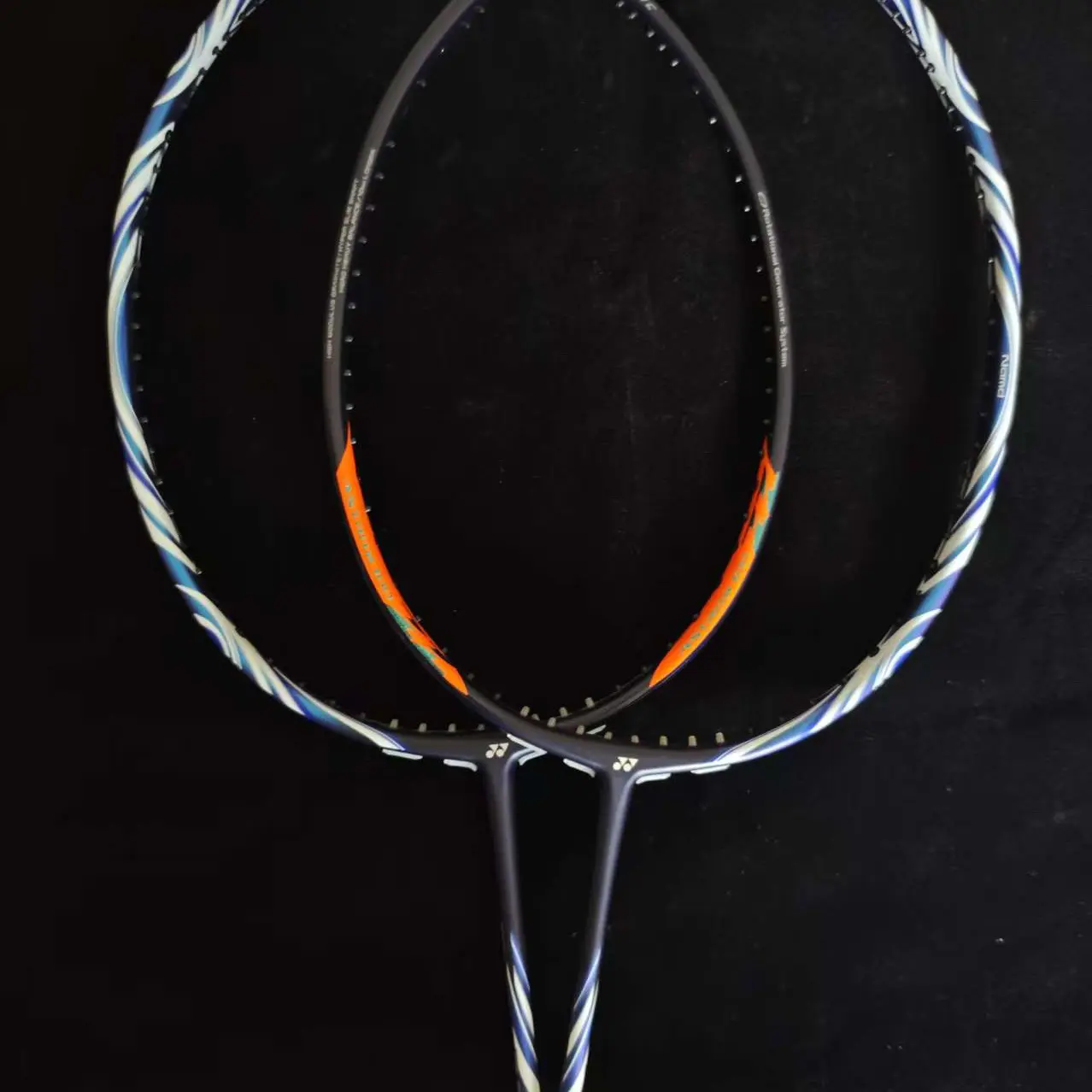 藏青色全碳素纤维天斧100zz羽毛球拍适合训练