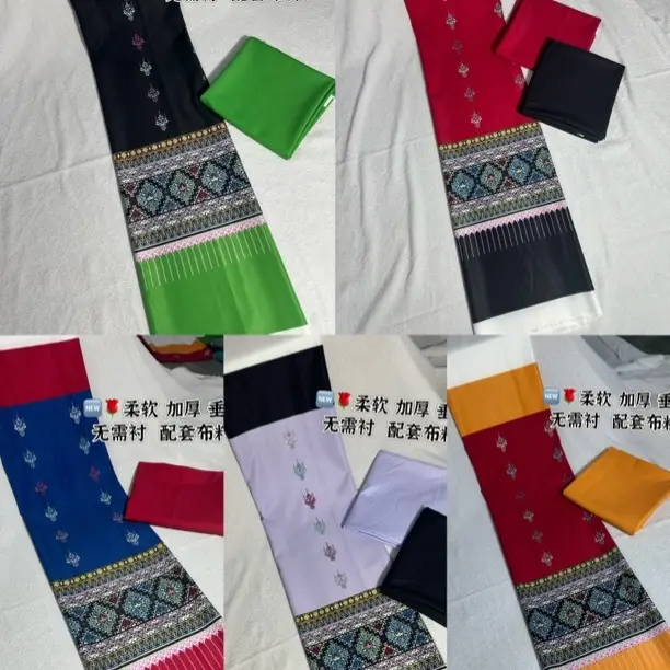 傣族配套非成品印花布料 面料柔软亲肤有垂感