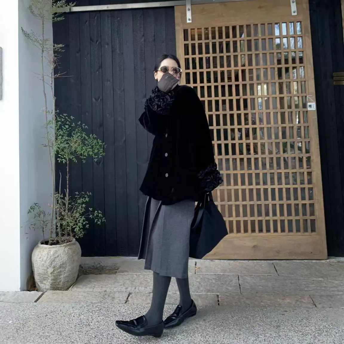 （79-199孤品）真丝丝绒棉服气质保暖舒适冬款花边袖休闲