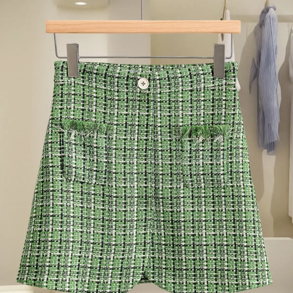 12640复古时尚百搭千金风玛德琳半身裙