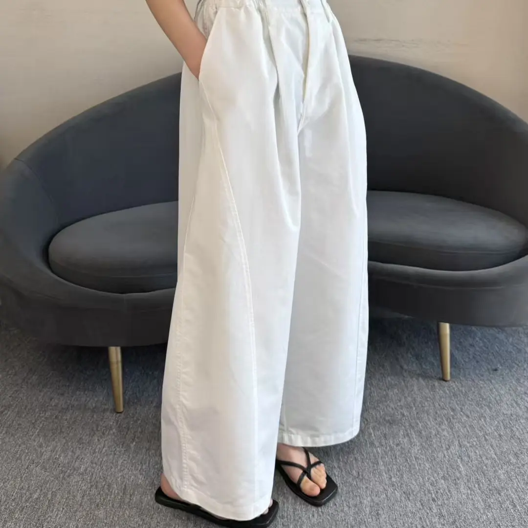 春季简约气球裤松紧腰设计宽松显瘦休闲百搭直筒裤