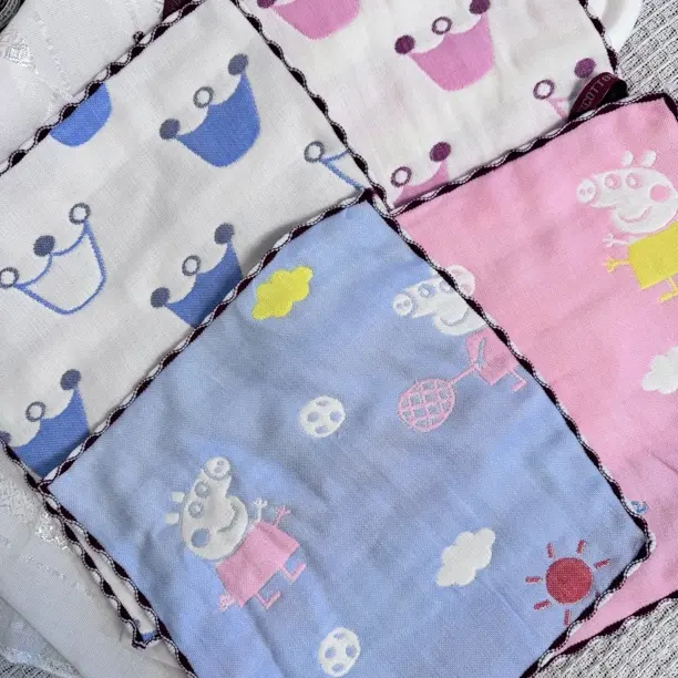 加厚纯棉婴儿洗脸巾柔软亲肤吸水家用小方巾