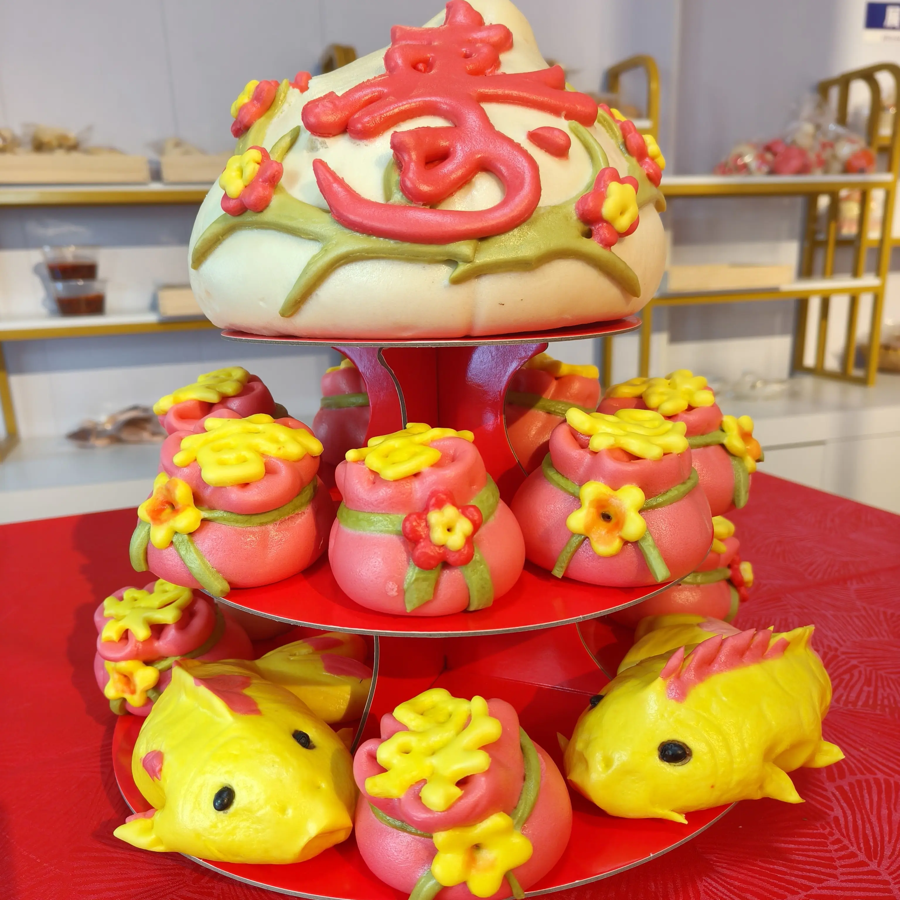 生日寿桃（福寿安康）送长辈寿星桃花馍礼盒