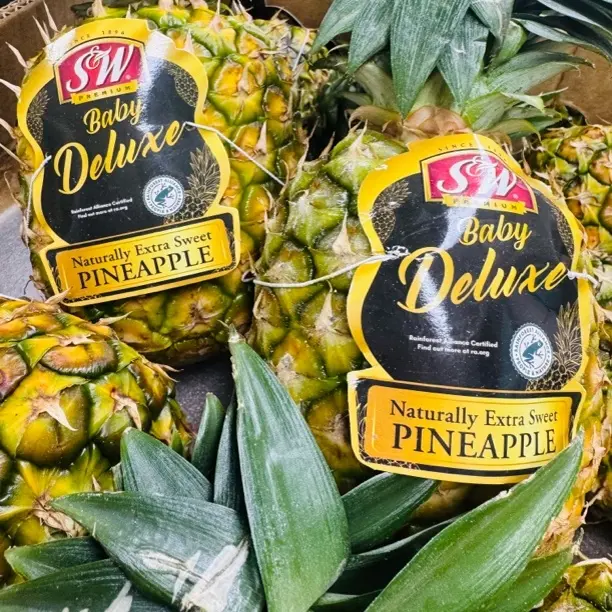 （常温放置3-5天再食用）黑钻凤梨，2个净4-4.5斤，菲律宾