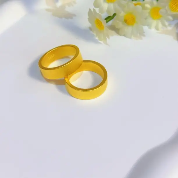 铜合金戒指 古法铜镀金男女情侣时尚百搭不掉色指环