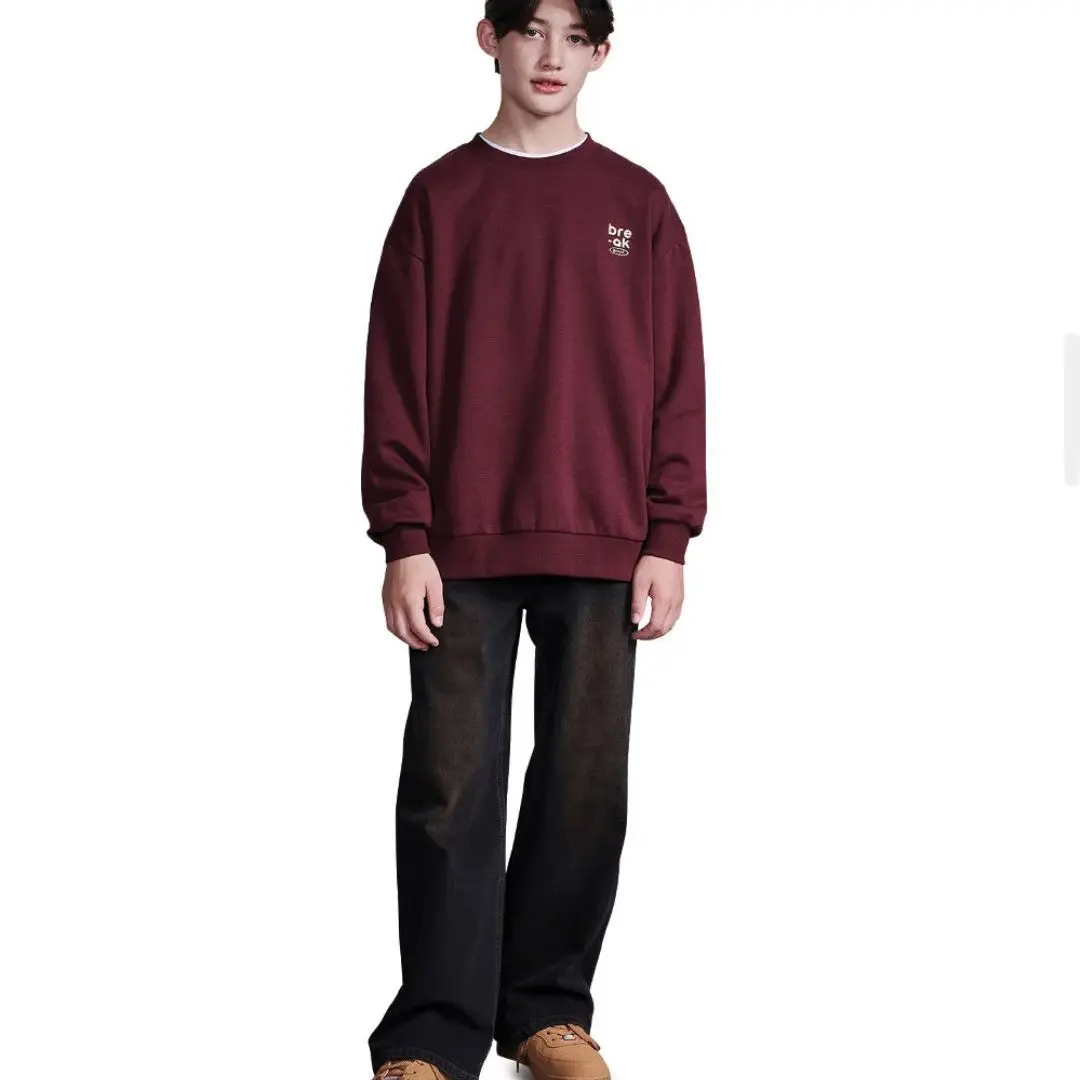 原.泡菜中大童秋冬季加绒加厚圆领卫衣