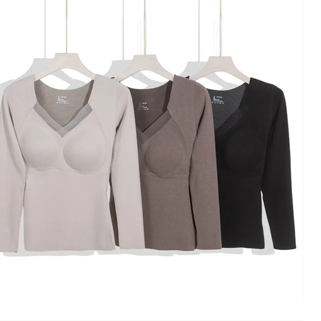 娜娜家石墨烯无痕固定杯女士保暖内衣8805