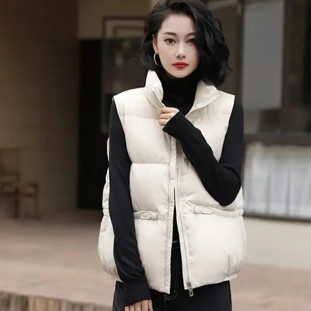 短款立领羽绒马甲女士外穿时尚保暖