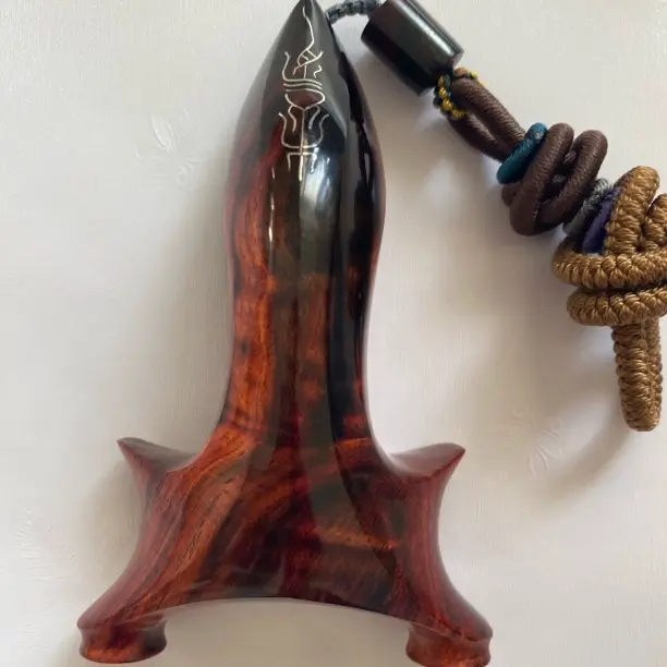 交趾黄檀老挝大红酸枝赤霄8018专利弓型实木实战盘玩两