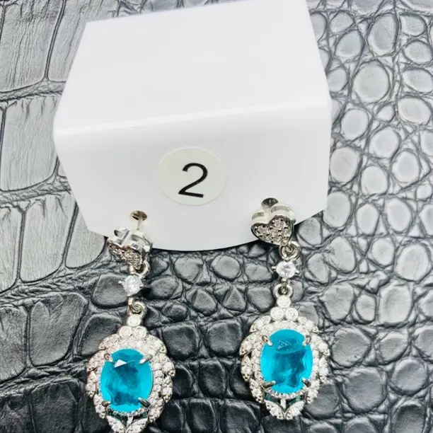 合成水晶气质时尚耳钉帕拉伊巴耳钉85