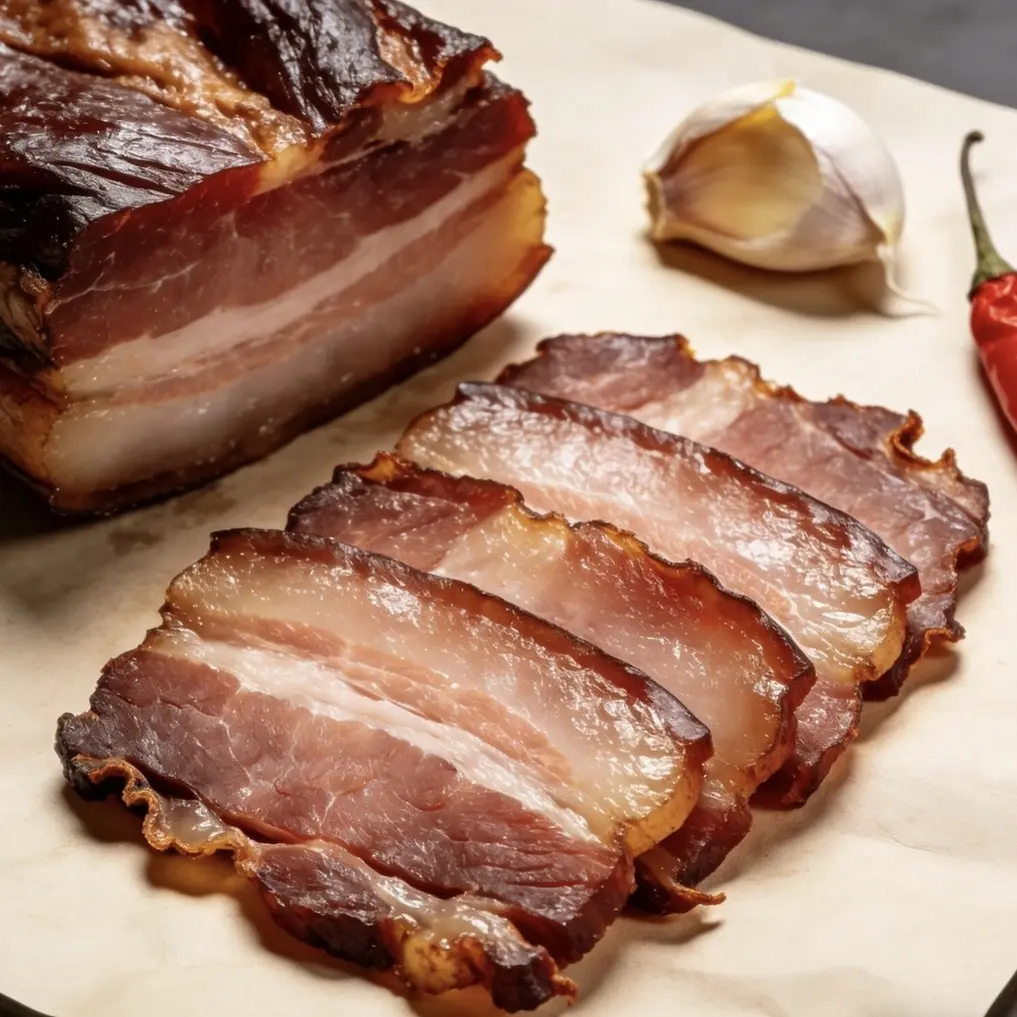 贵州柴火烟熏乌金猪五花腊肉农家土猪腊肉