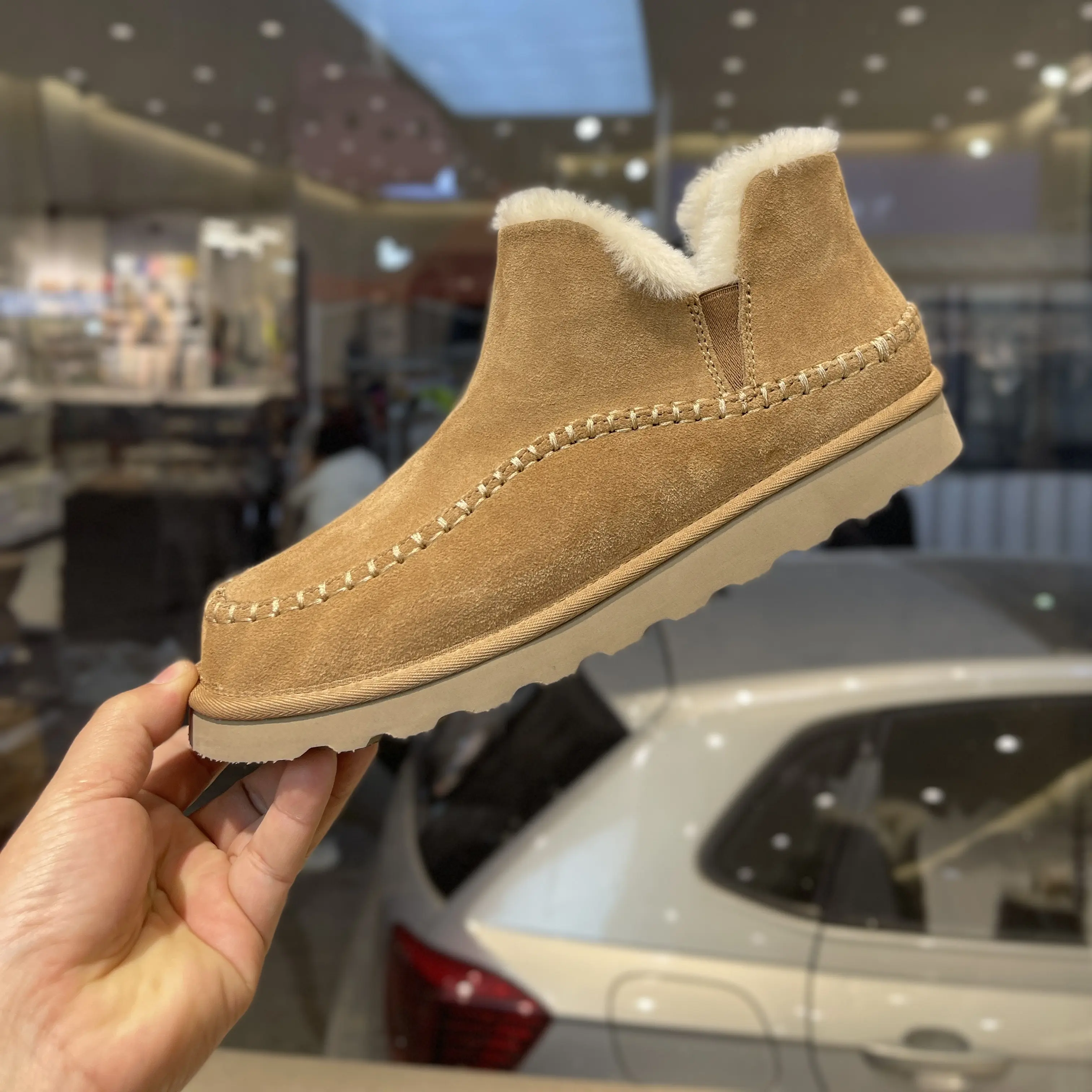 男士秋冬新款加绒一脚蹬保暖休闲运动鞋鞋子冬季