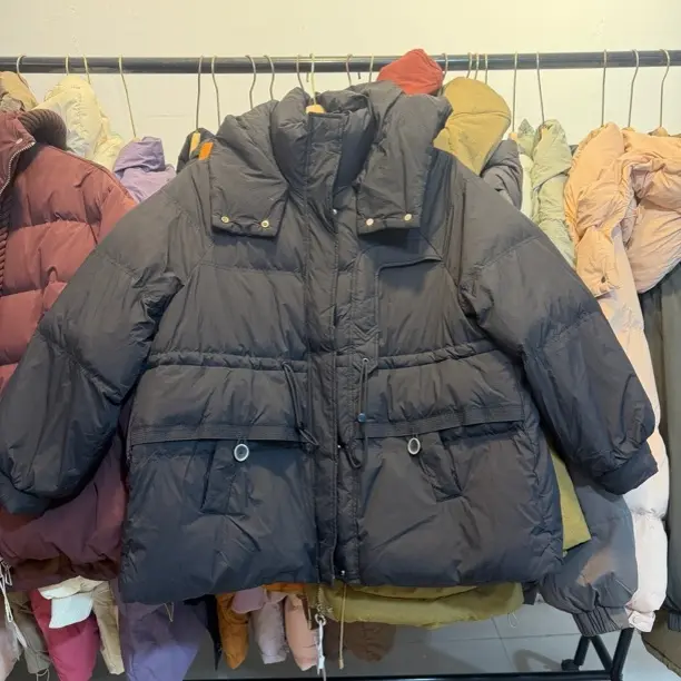 新款韩版宽松收腰白鸭绒加厚保暖女中长款羽绒服