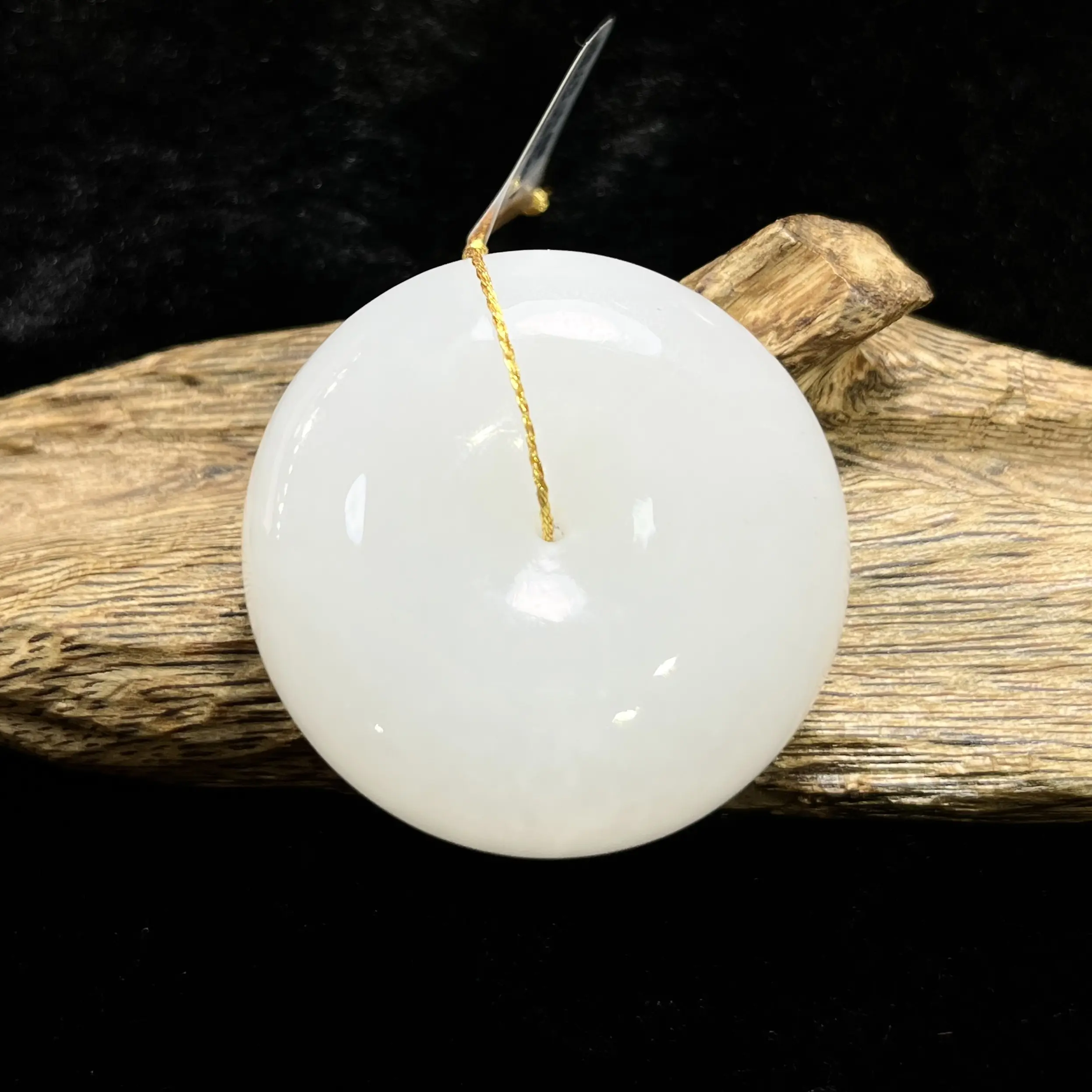 和田玉精雕「平安扣」吊牌男女款百搭