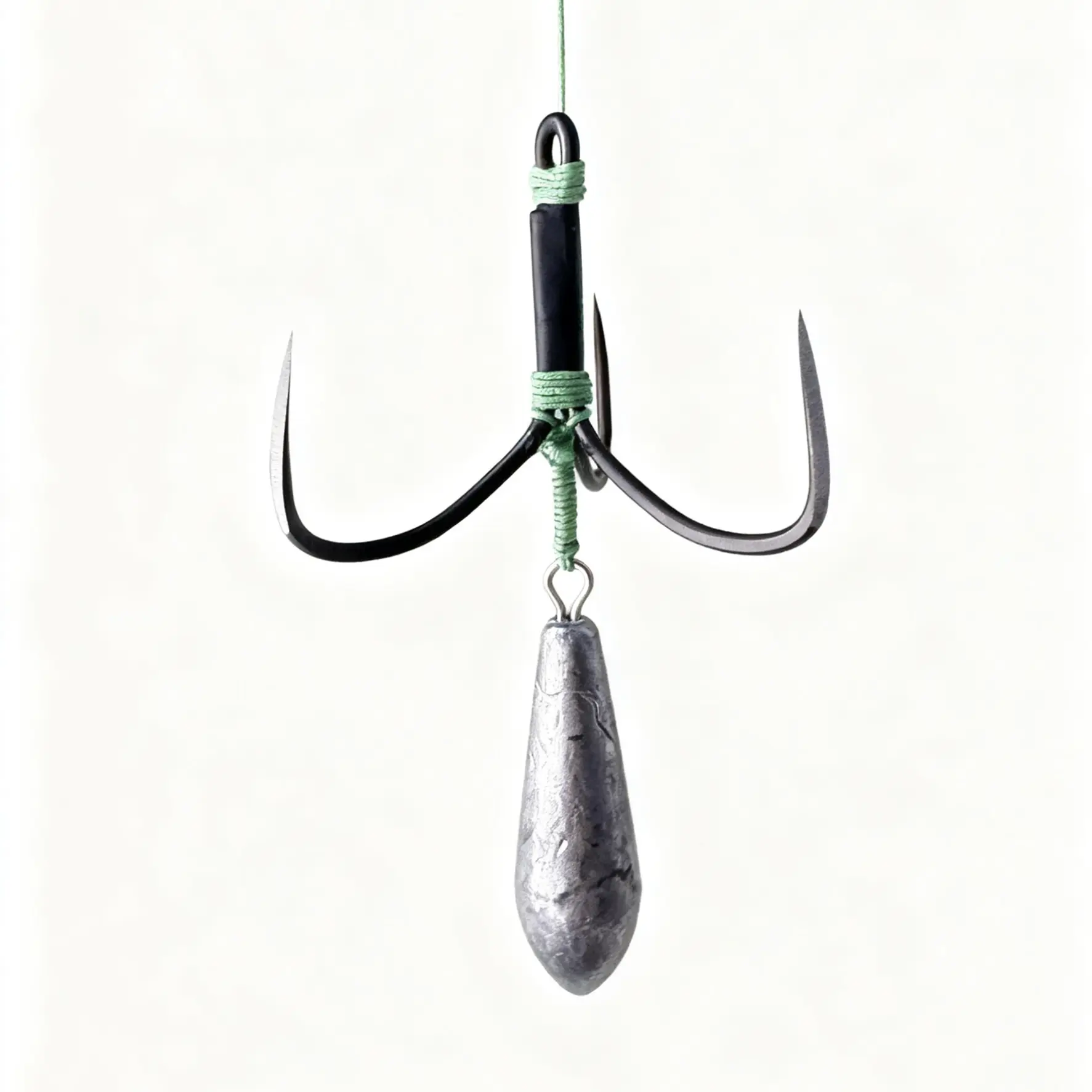 路亚竿锚鱼专用防耐挂底型平面破鳞小刀锋无倒刺三爪钩成品一带死