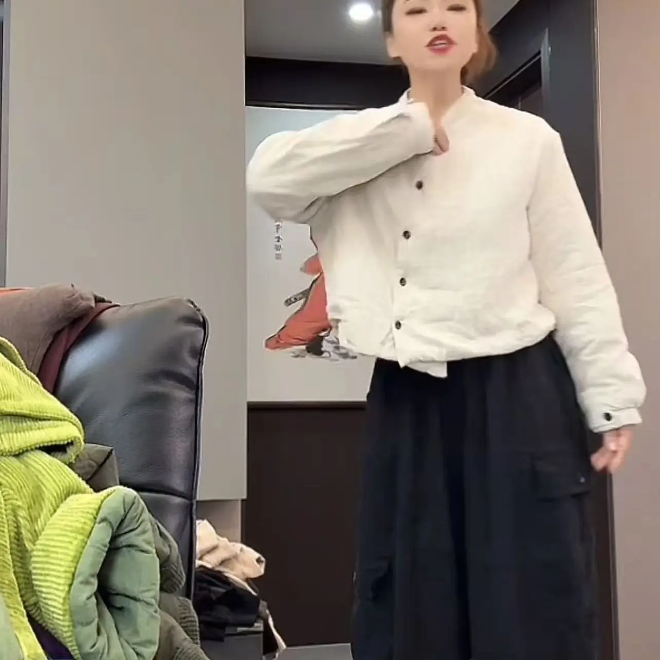 【九月分享】斜襟棉服外套冬季新款23509