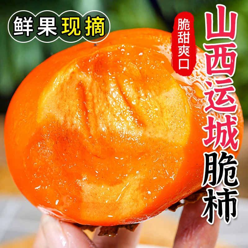 【顺丰送上门】山西运城脆柿特产阳丰脆柿硬脆口感冰糖心水果柿子山西省