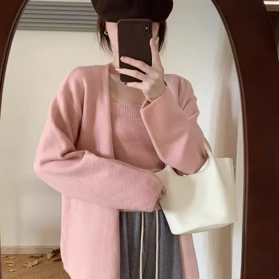 针织女毛针织衫韩系甜美针织开衫百搭气质简约休闲