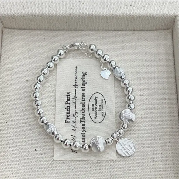 925银手链 小胖福银珠猫眼轻奢新中式银链七夕生日送闺蜜女友