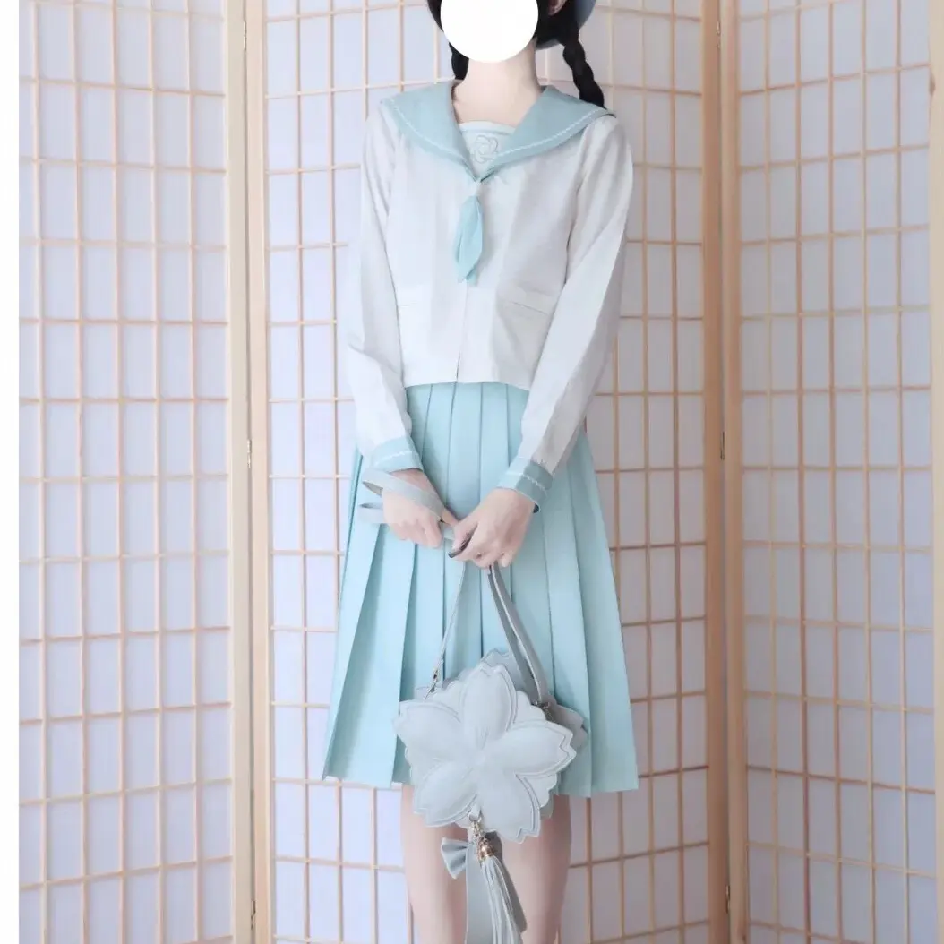 原创日系学院风jk制服水手服套装春秋长袖女款