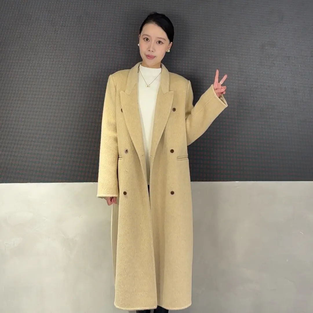 秋冬新款轻奢羊毛大衣长款气质大衣258020