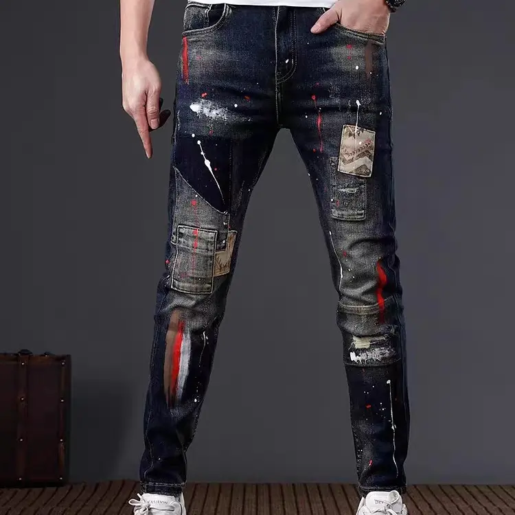 （1-50）秋冬款高品质欧货修身牛仔裤